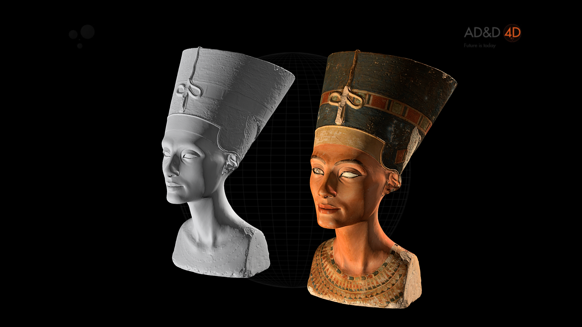 Unlit version of the Nefertiti bust