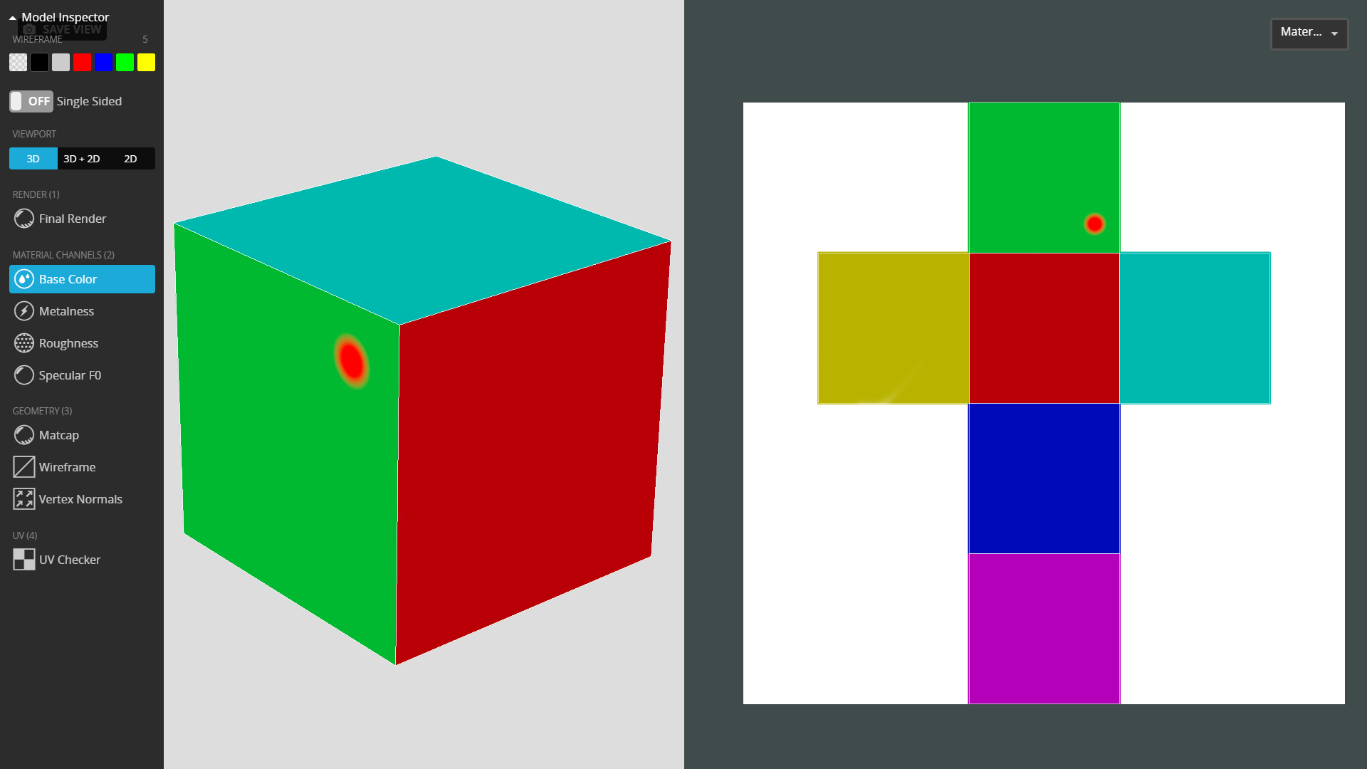 Flattened cube image