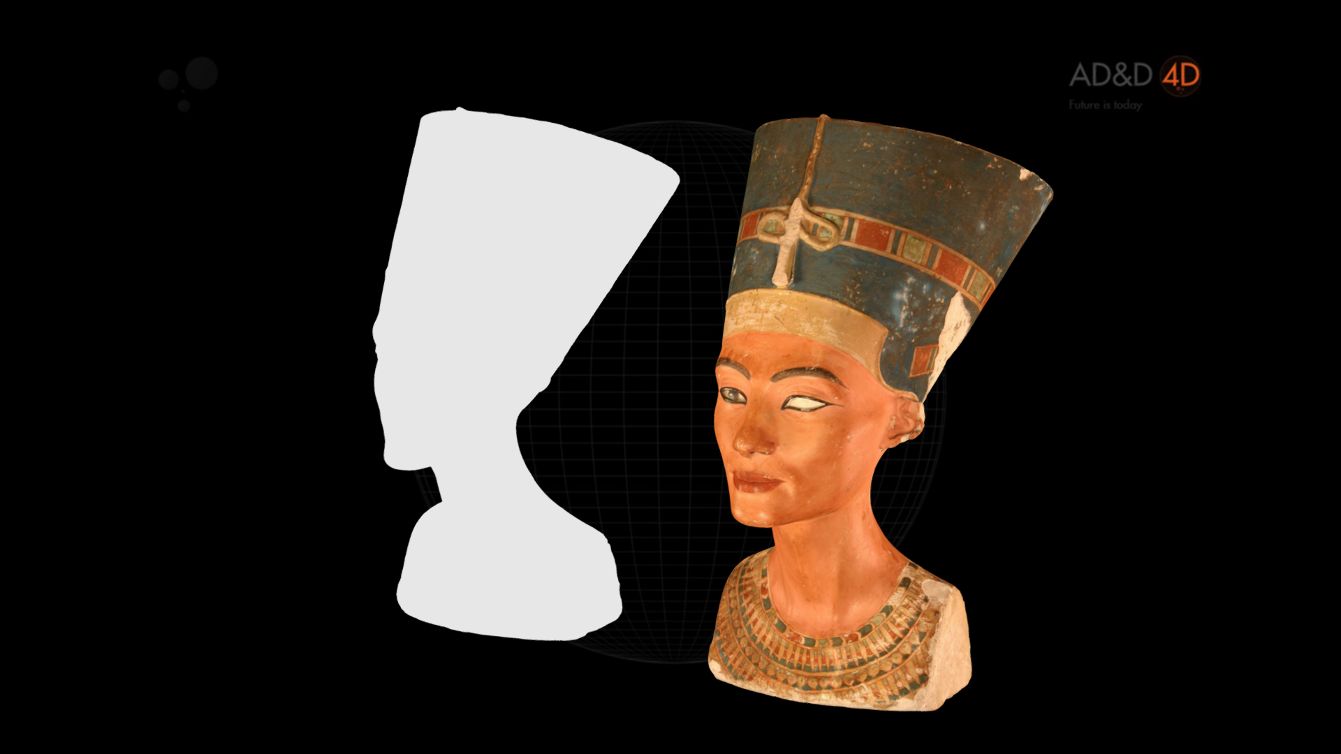 Unlit version of the Nefertiti bust